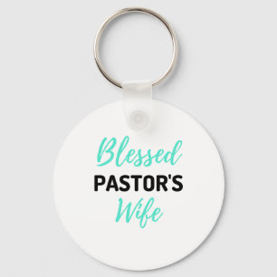 Blessed Pastor's Wife bl Keychain