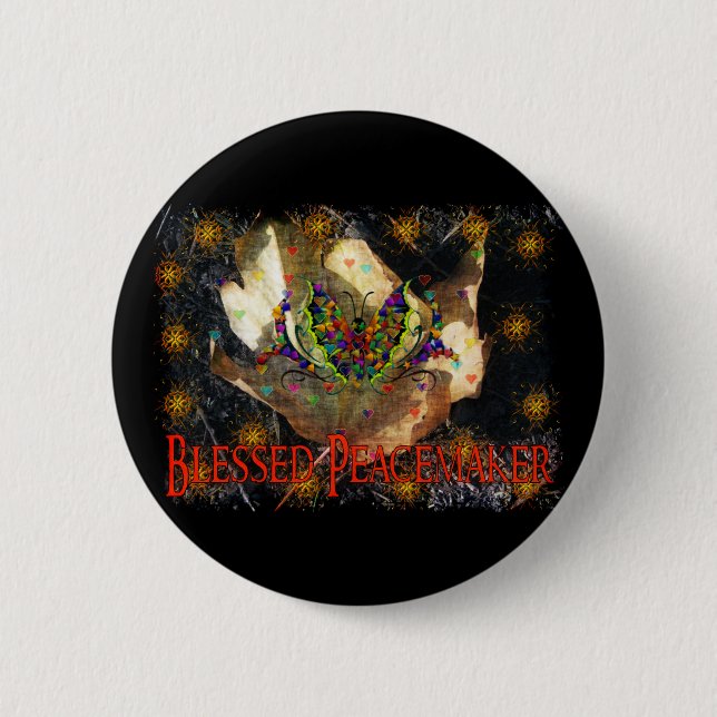 Blessed Peacemaker 2 Inch Round Button (Front)