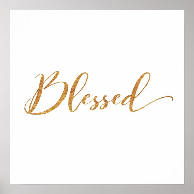 Blessed Poster in gold font (Front)