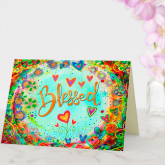 Blessed Pretty Floral Inspirational For her Card