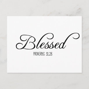 Blessed Proverbs 31 Bible Verse Postcard