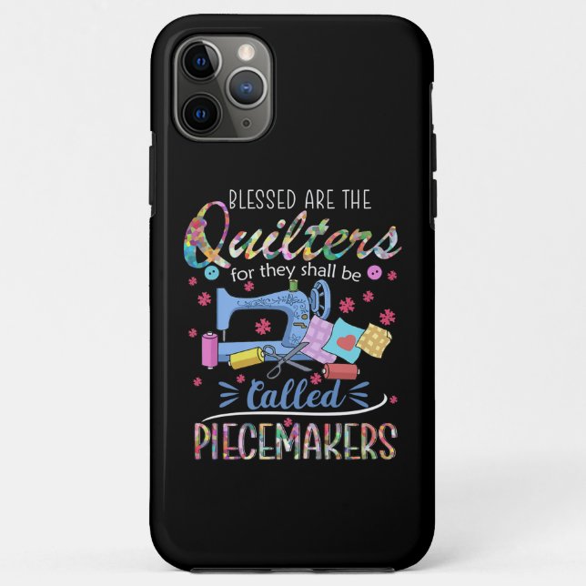 Blessed Quilters Piecemakers Quilting Sewing Ideas Case-Mate iPhone Case (Back)