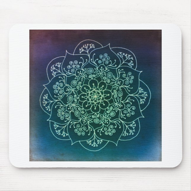 Blessed Rain Mandala Mouse Pad (Front)