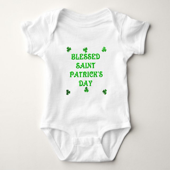 Blessed Saint Patrick's Day (1) Baby Bodysuit (Front)