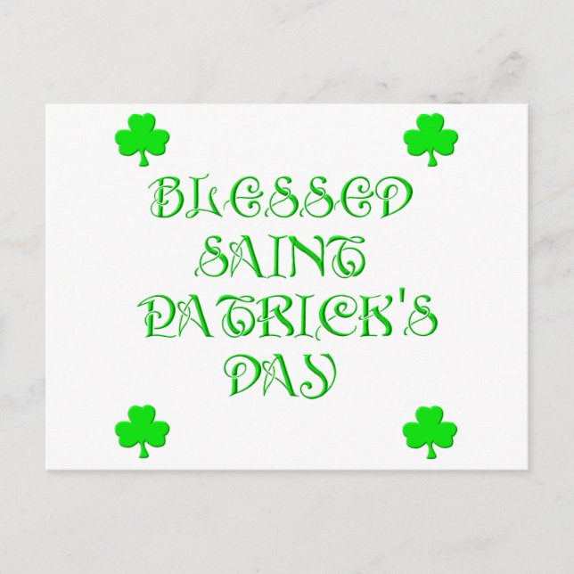 Blessed Saint Patrick's Day (3) Postcard (Front)