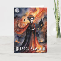 Blessed Samhain Red Queen Halloween Night Witch