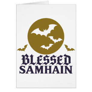 Blessed Samhain Witches New Year Bats Moon
