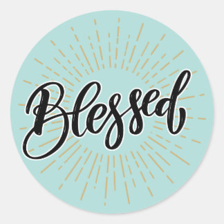 BLESSED SELF LOVE AFFIRMATION QUOTES CLASSIC ROUND STICKER