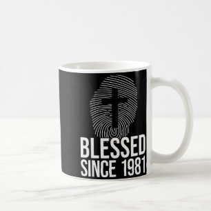 Blessed Since 1981 Born Year Of Birth Birthday - J Coffee Mug
