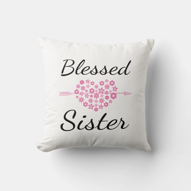 Blessed Sister Throw Pillow (Front)