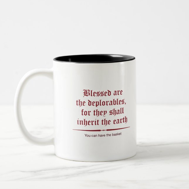 Blessed sont la tasse 2 de deplorables en rouge (Gauche)