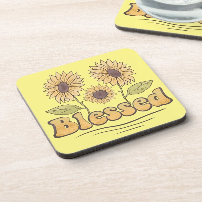 Blessed Sunflowers  Coaster (Left Side)