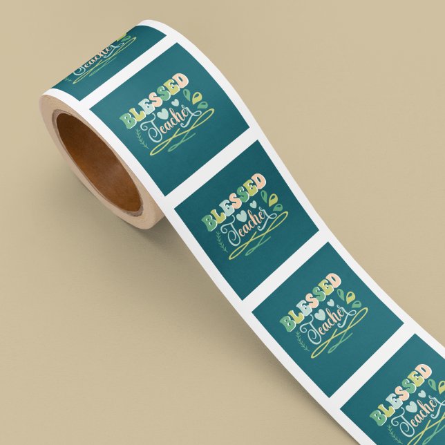 Blessed Teacher Back to School Design Square Sticker (Creator Uploaded)