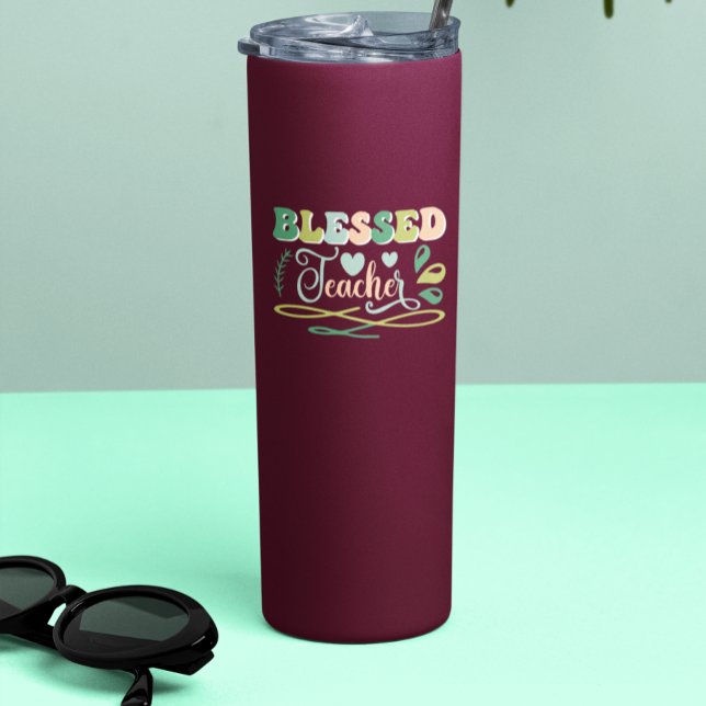 Blessed Teacher Back to School Design Thermal Tumbler (Creator Uploaded)