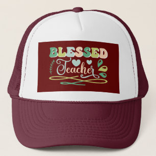 Blessed Teacher Back to School Design Trucker Hat
