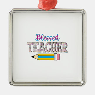 Blessed Teacher Metal Ornament