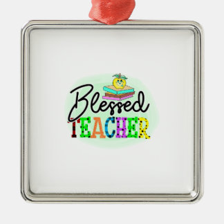 Blessed Teacher Metal Ornament