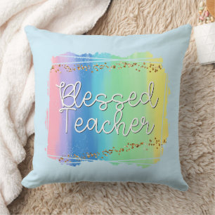 Blessed Teacher Throw Pillow