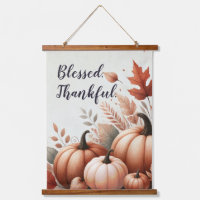 Blessed Thankful Fall Tapestry - Customizable