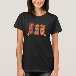 Blessed Thankful Grateful Gogo Life Fall Thanksgiv T-Shirt