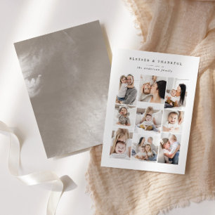 Blessed & Thankful multi photo holiday card