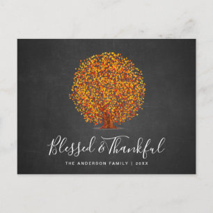 BLESSED & THANKFUL   Thanksgiving Postcard