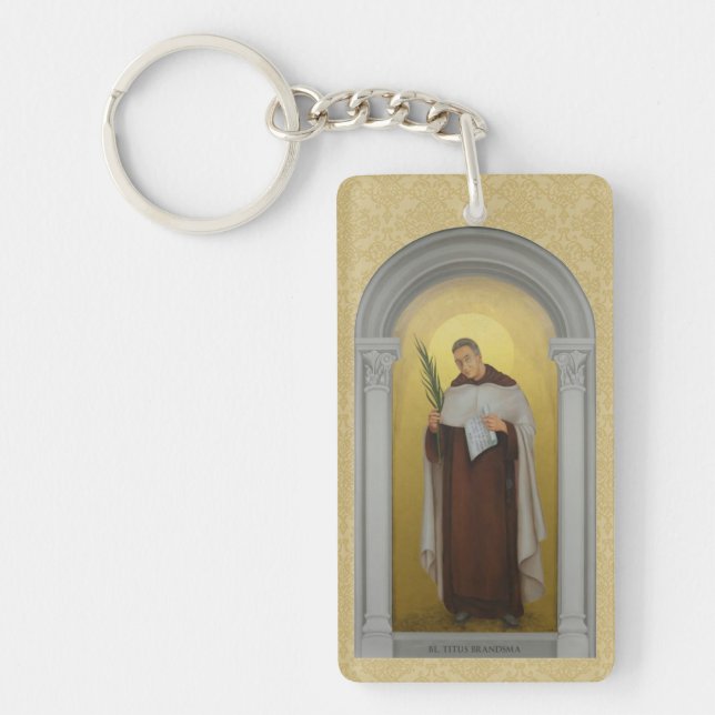 Blessed Titus Brandsma Carmelite Saints Priest Keychain (Front)