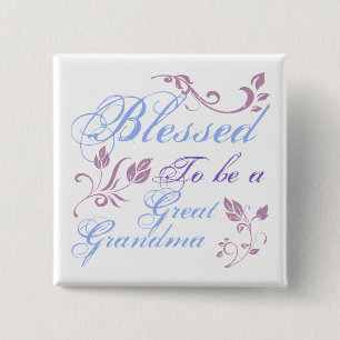 Blessed To Be A Great Grandma 2 Inch Square Button