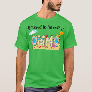 Blessed To Be Called Amma Summer Beach Happy Mothe T-Shirt