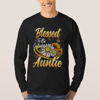 Blessed To Be Called Auntie Daisy Sunflower Aunt M T-Shirt