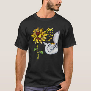Blessed To Be Called Auntie  Elephant Sunflower T-Shirt
