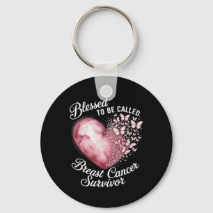 Blessed To Be Called Breast Cancer Survivor Awaren Keychain