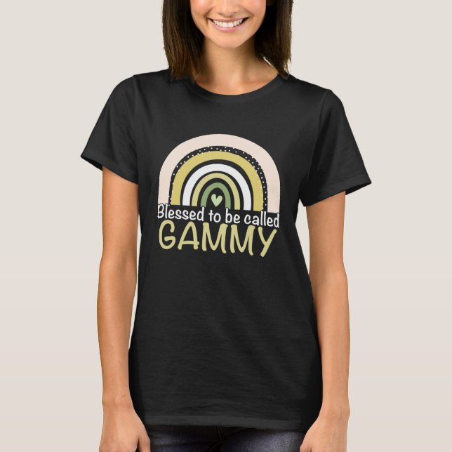 Blessed To Be Called Gammy Boho Rainbow Mother s D T-Shirt (Front)