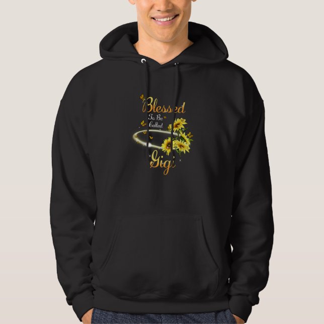 Blessed To Be Called Gigi Cute Sunflower Mother s  Hoodie (Front)