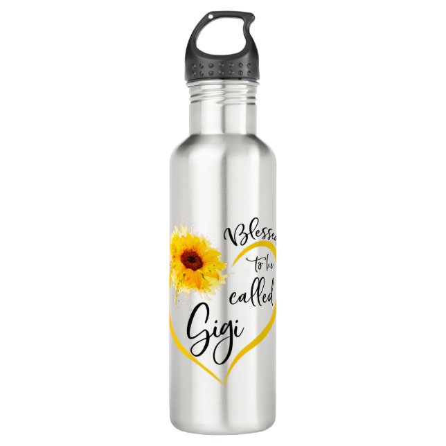 Blessed To Be Called gigi Sunflower Gifts 710 Ml Water Bottle (Front)