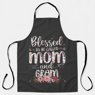 Blessed To Be Called Gram Flower Lovers  Apron