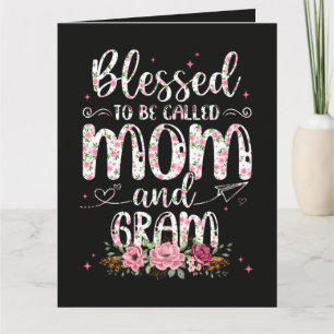 Blessed To Be Called Gram Flower Lovers  Card
