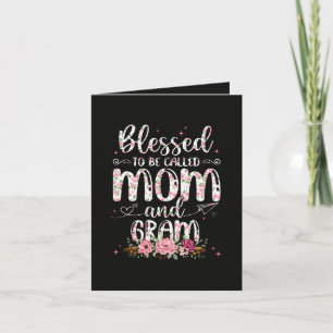 Blessed To Be Called Gram Flower Lovers Holiday Card