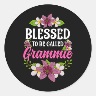 Blessed To Be Called Grammie Shirt Mothers Day Classic Round Sticker
