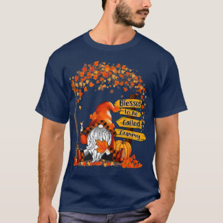 Blessed To Be Called Grammy Gnome Fall Autumn Than T-Shirt