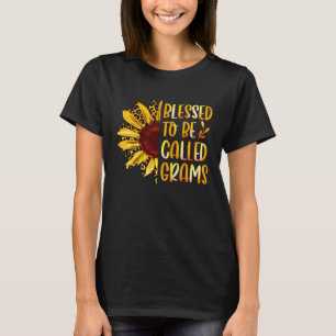 Blessed To Be Called Grams Cute Sunflower Mothers T-Shirt