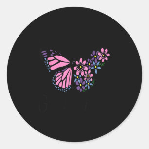 Blessed to be called grandma butterfly mothers day classic round sticker