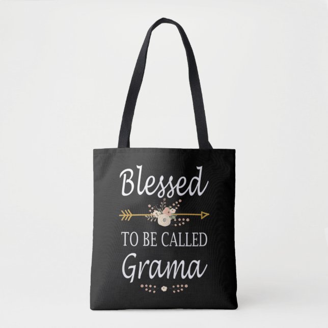 Blessed to be called Grandma Colourful Xmas Tote Bag (Front)