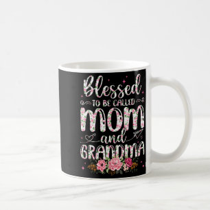 Blessed to Be Called Grandma Flower Lovers Mothers Coffee Mug