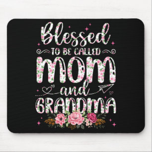 Blessed to Be Called Grandma Flower Lovers Mothers Mouse Pad