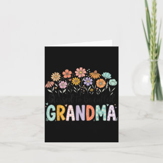 Blessed to be called grandma flowers mother's day  card