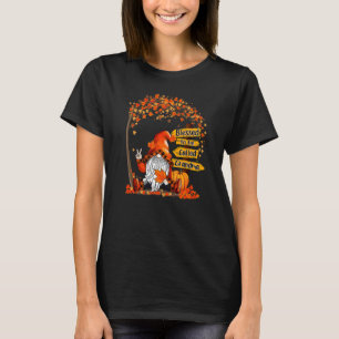 Blessed To Be Called Grandma Gnome Pumpkin Fall Th T-Shirt