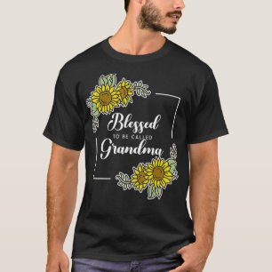 Blessed To Be Called Grandma Sunflower Mama Mom Mo T-Shirt