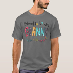 Blessed To Be Called Granny Colourful Mother's Day T-Shirt