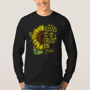 Blessed To Be Called Kiki Grandma Sunflower Mother T-Shirt